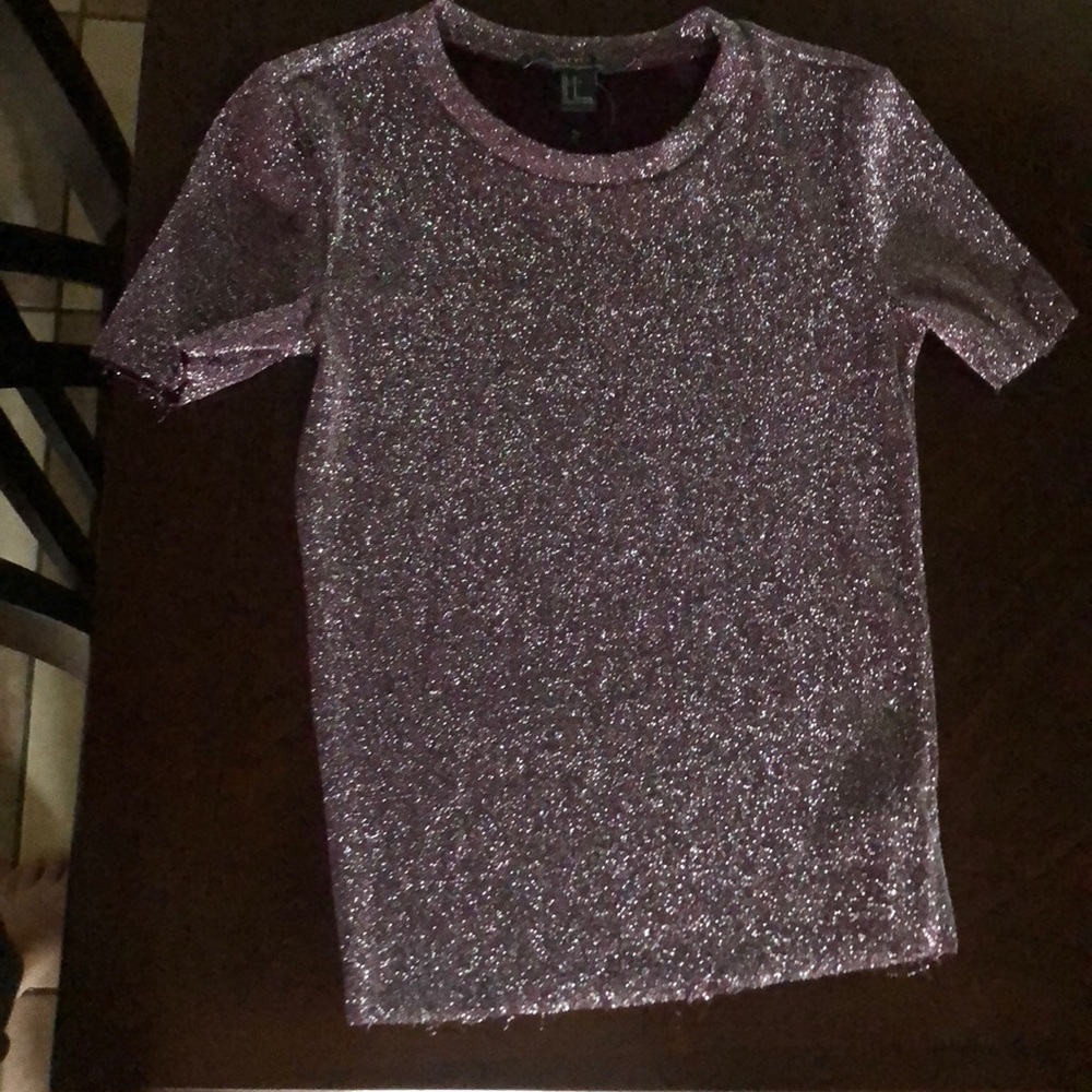 Cute fun Metallic purple forever 21 top